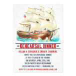 Vintage Nautical Rehearsal Dinner Invitations