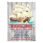 Vintage Nautical Rehearsal Dinner Invitations