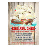 Vintage Nautical Rehearsal Dinner Invitations