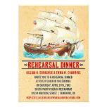 Vintage Nautical Rehearsal Dinner Invitations