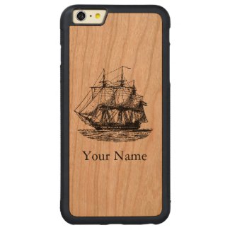 Vintage Nautical Sailing Personalized Wood Case