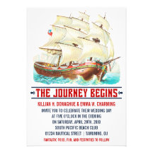 Vintage Nautical Wedding Invitations