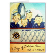 Vintage Navy Military Christmas Card