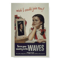 Vintage Navy Waves Poster posters by Vintage_Gifts Vintage Navy Waves Poster posters