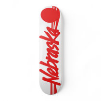 Vintage Nebraska Skate Deck