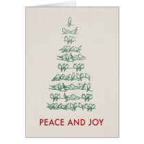 Vintage nesting birds Christmas Card cards