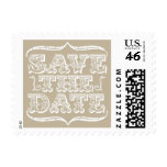 Vintage NEUTRALS Save the Date Postage Stamp