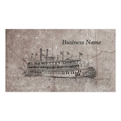 Vintage New Orleans Stern Wheeler Business Cards (front side)