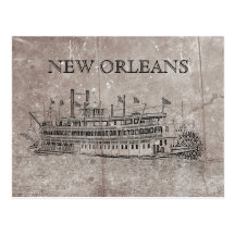 Vintage New Orleans Stern Wheeler Postcard
