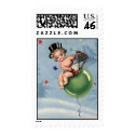 Vintage New Year Baby shower Postage Stamp