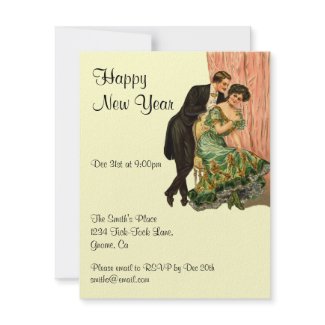 Vintage New Years Eve Invitation invitation