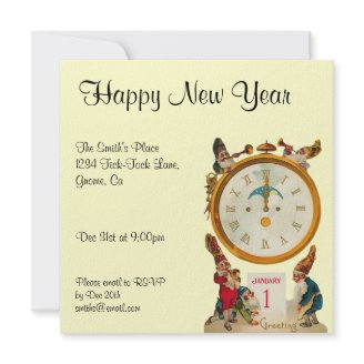 Vintage New Years Eve Invitation