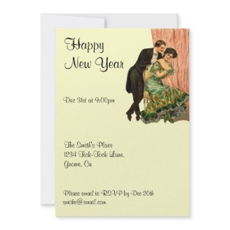 Vintage New Years Eve Invitation