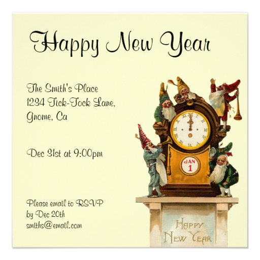 Vintage New Years Eve Invitation