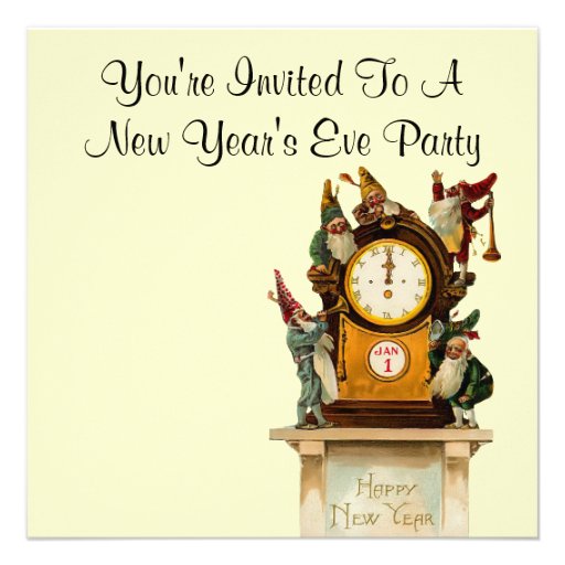 Vintage New Years Eve Invitation