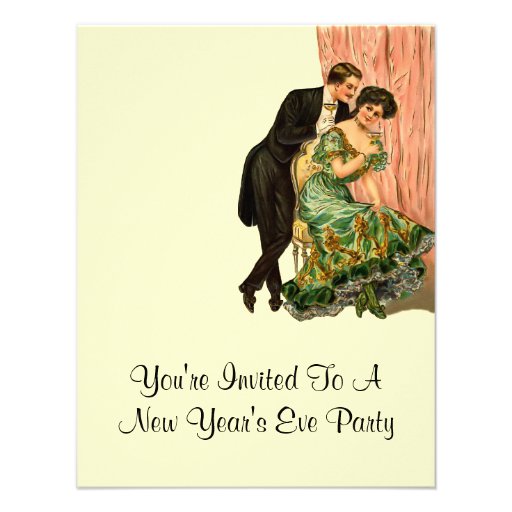 Vintage New Years Eve Invitation