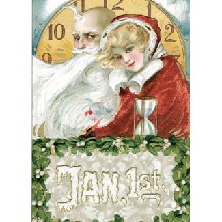 Vintage New Year's Greetings card