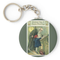 Vintage New Year's Keychain