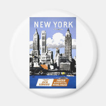 Vintage New York City Travel Fridge Magnets