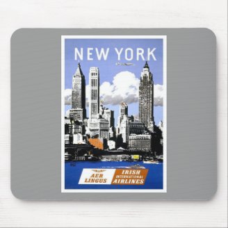 Vintage New York City Travel Mouse Pads