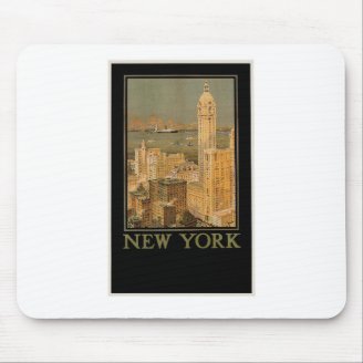 Vintage New York from Glasgow by the Anchor Line Mouse Pads