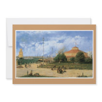 Vintage New York Harbor & Batter, 1885 Custom Announcement