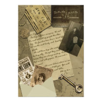 Vintage New York Scrapbook Print