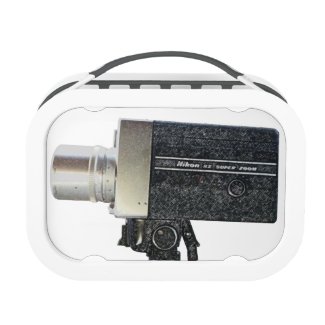 Vintage Nikon Motion Camera Photo Lunch Box