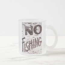 Vintage No Fishing Sign Mug