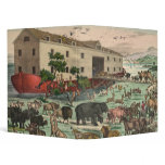 Vintage Noahs Ark Animals Illustration 1882 3 Ring Binder