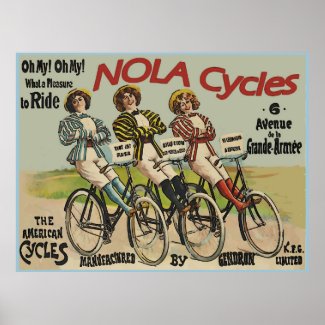 Vintage NOLA Cycles Ad Print