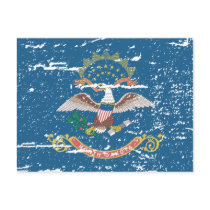 Vintage NORTH DAKOTA Flag postcards