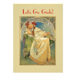 Vintage Nouveau Bachelorette Party Invitation