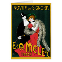 Vintage Novita per Signora Italian Fashion Couple Greeting Card