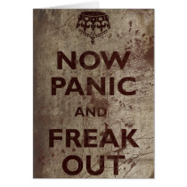 Vintage Now Panic & Freak Out Greeting Cards