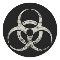 Vintage Nuclear Symbol Round Stickers
