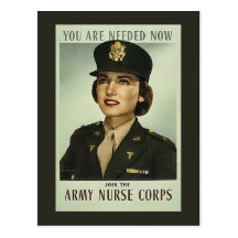 Vintage Nurse Corps Postcard