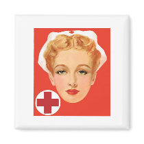 Vintage Nurse Refrigerator Magnets