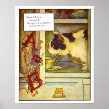 Vintage Nursery Print- Great 'A', Little 'a'