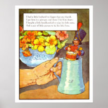 Vintage Nursery Print- 'I Had a Little Husband'