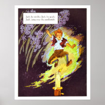 Vintage Nursery Print- Jack be Nimble