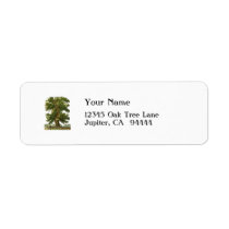 Vintage Oak Tree Custom Address Label labels