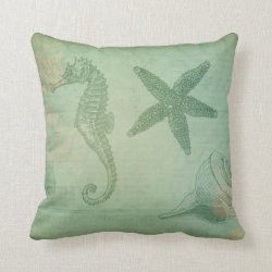 Vintage Ocean Animals and Seashells Pillows