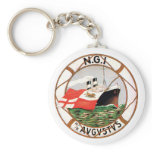 Vintage Ocean Liner Label Keychains