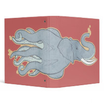 Vintage Octopus Elephant 3 Ring Binders