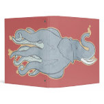 Vintage Octopus Elephant Vinyl Binder
