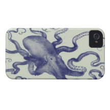 vintage octopus iphone Case-Mate iPhone 4 cases