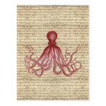 Vintage octopus postcards