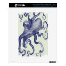 vintage octopus skin skin for NOOK