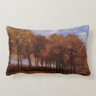 Vintage oil painting - Autumn Landscape Throw Pillow